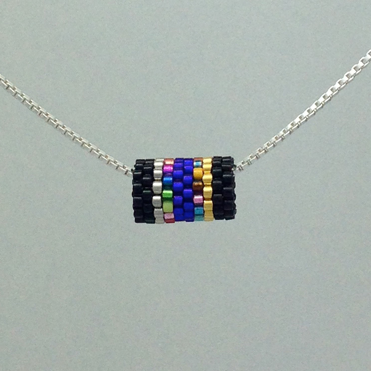 Black, Purple Bead